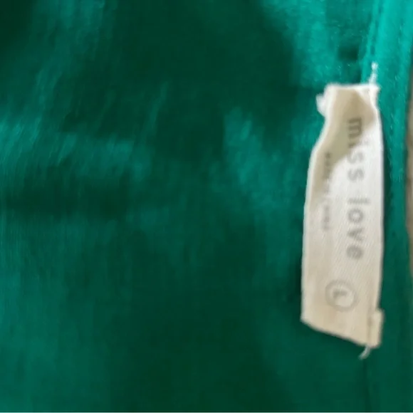 Green Tie-Front Blouse - Picture 4 of 5